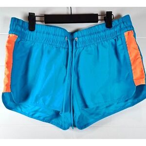 Old Navy Womens Board Shorts Blue Orange Elastic Waist Drawstring Size L